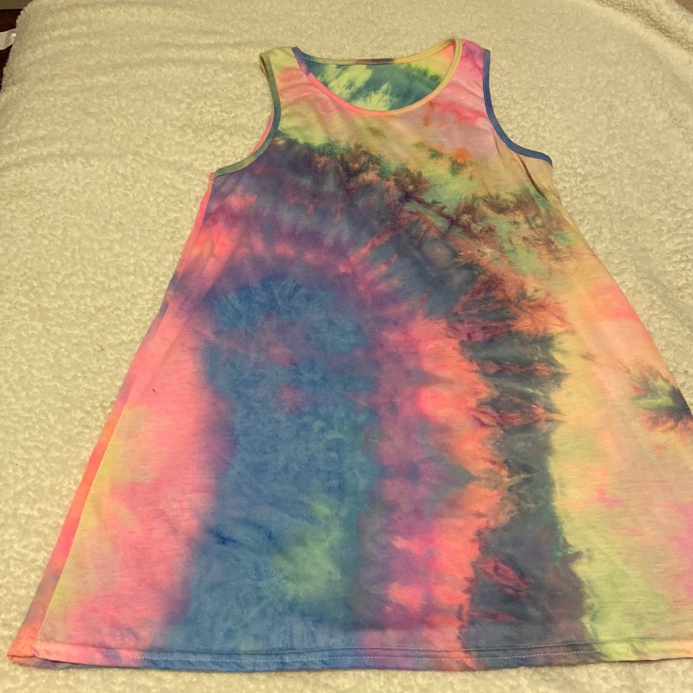 Tie dye pool coverup